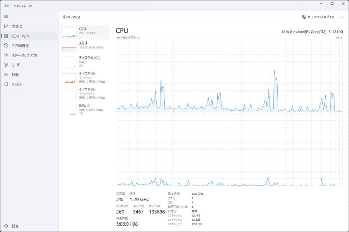 PC情報の確認の仕方と見方について